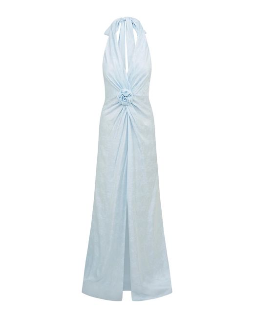 LoveShackFancy White Lowry Rosette-detailed Gown