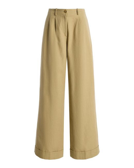 Twp Natural Delilah High-Rise Straight-Leg Pants