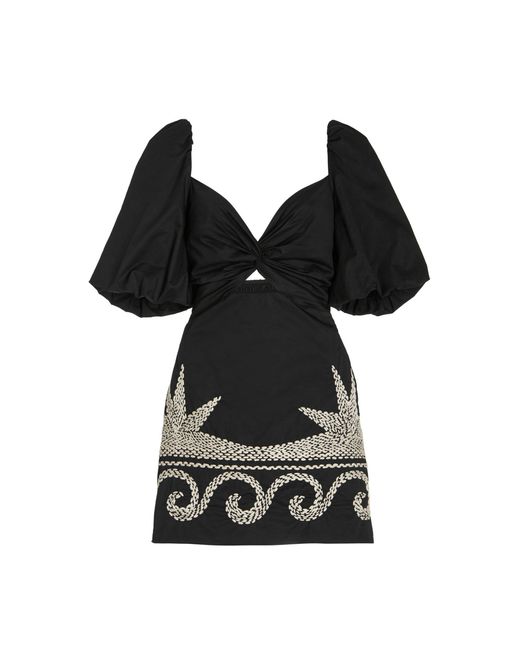Johanna Ortiz Black Simple Pleasures Stretch-cotton Mini Dress