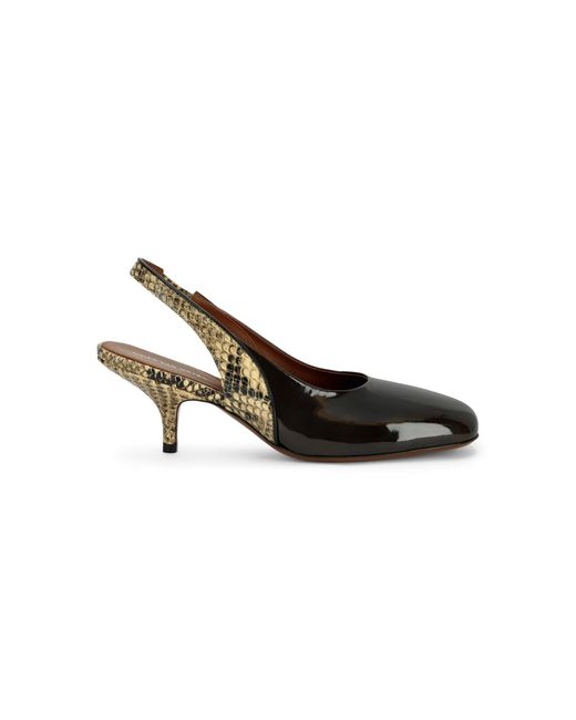 Dries Van Noten Multicolor Slingback Leather Pumps