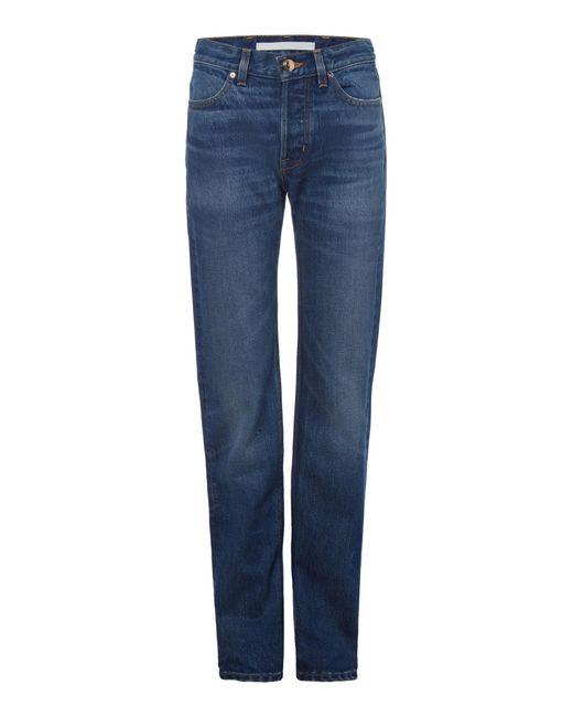 RÙADH Blue The Coco Rigid Mid-Rise Straight-Leg Jeans