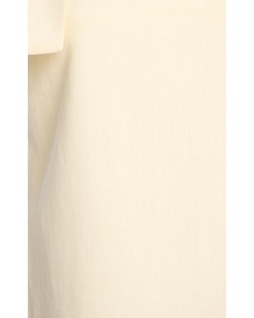 Chloé Natural Tie-detailed Linen-canvas Tank Top