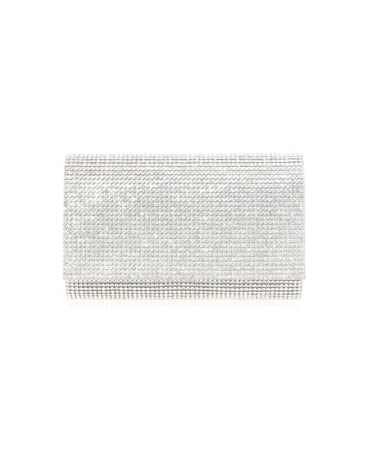 Judith Leiber White Fizzy Crystal Clutch