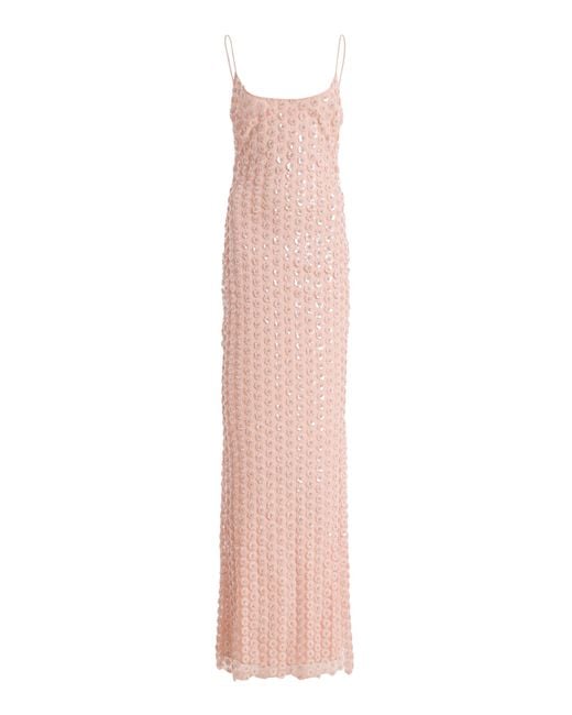 The New Arrivals Ilkyaz Ozel Pink Isis Sequined Gown