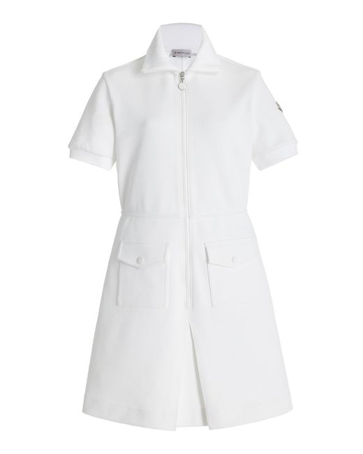 Moncler White Cotton-blend Dress