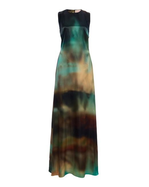 green emerald velvet dress Designer Silk Dress | Tera | Roksanda
