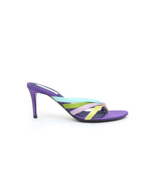Christopher Esber Blue Mica Satin Sandals