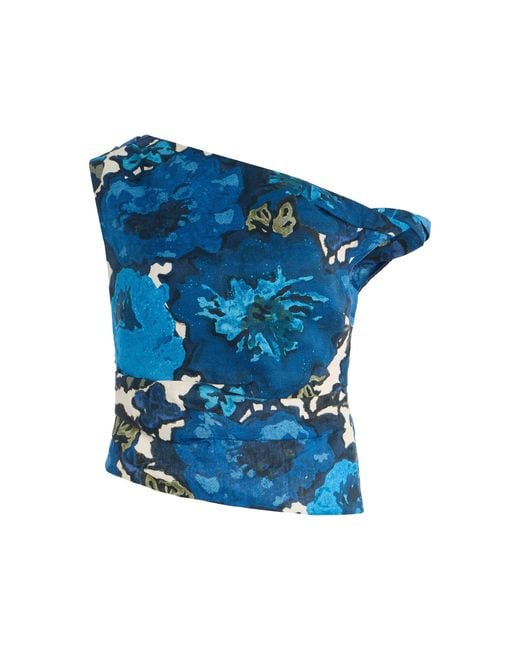 Sir Blue Camellia Twist Top