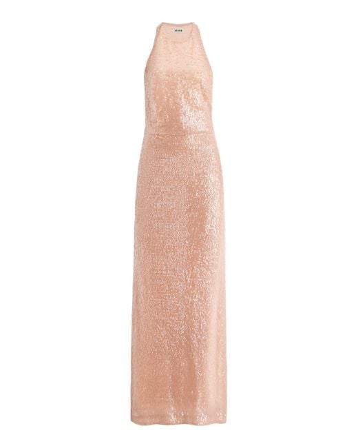 Staud Natural Bree Sequined Gown