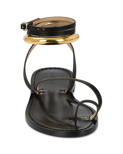 Amanu Black The Kalahari Leather Sandals