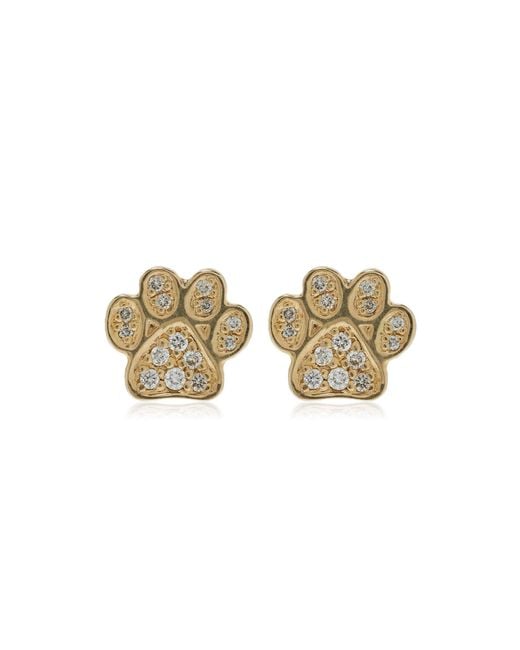 Sydney Evan Metallic 14K Diamond Earrings