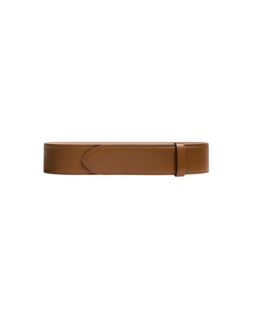 Khaite Brown Theo Leather Belt