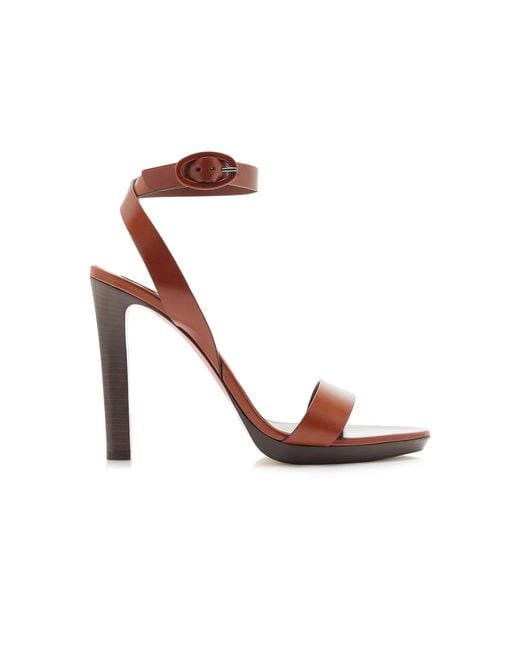 Christian Louboutin Brown Fanny 120Mm Leather Sandals