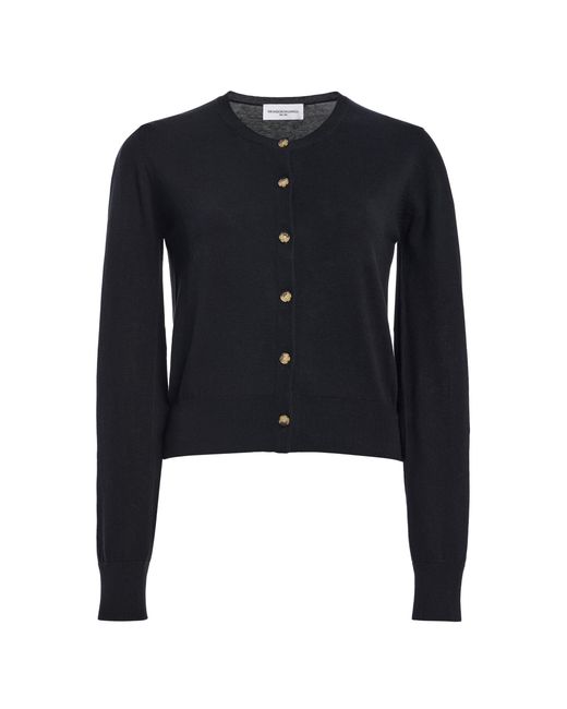 Brandon Maxwell Blue The Aubery Featherweight Silk-Cotton Cardigan