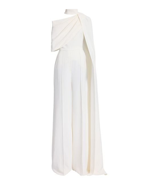 Elie Saab White Cady Jumpsuit