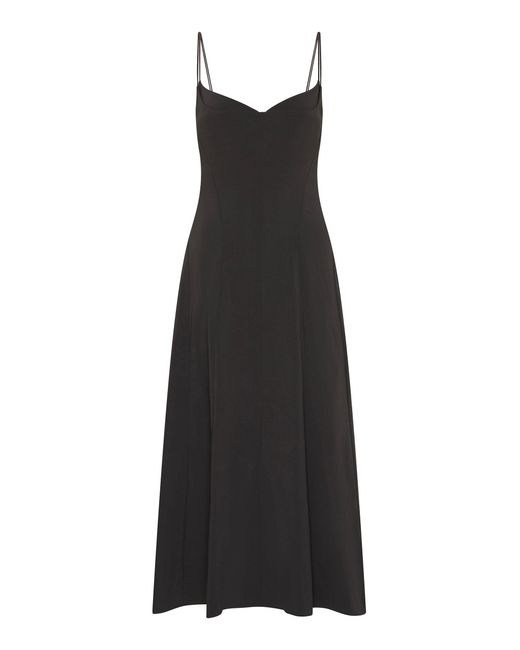 St. Agni Black Panelled Bustier Cotton Dress