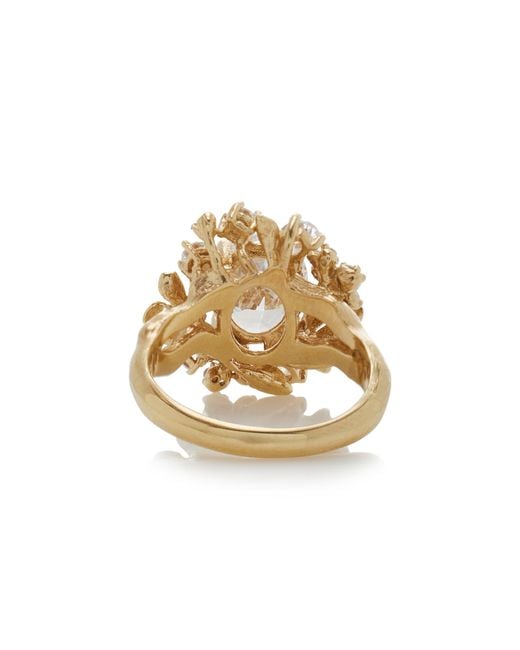 Anabela Chan Metallic Golden Posy Diamond Ring