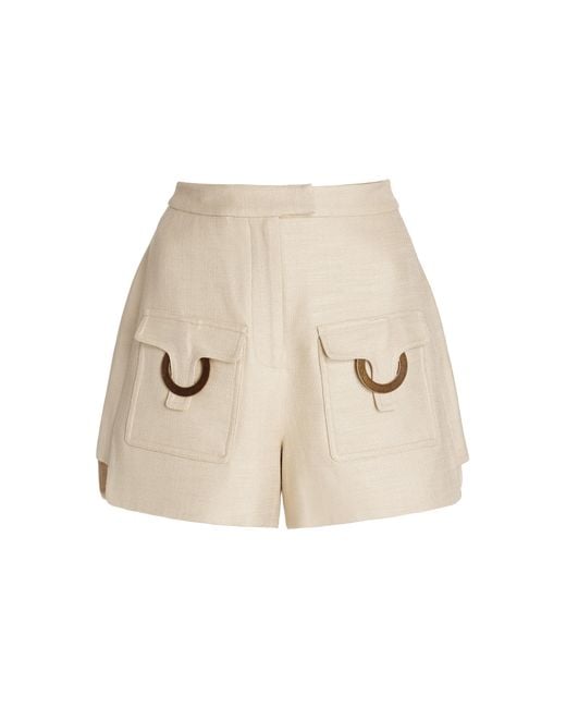 Alexis Fio Woven Shorts in Natural | Lyst UK