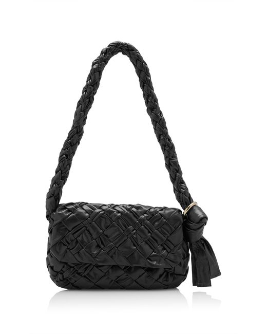 Bottega Veneta Black Kalimero Citta' Intrecciato Leather Bag