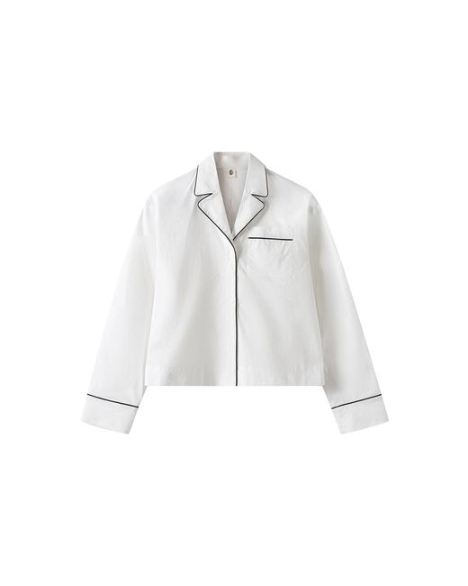 THE GARMENT White Cyprus Cotton-Blend Pj Shirt