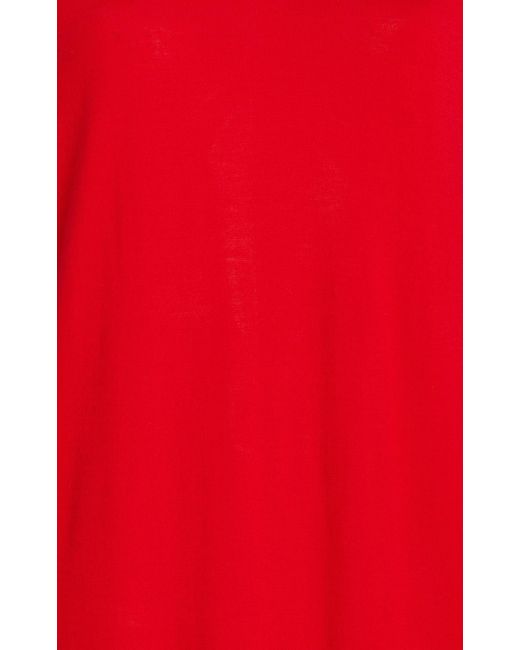 Leset Red James Wool Maxi Dress