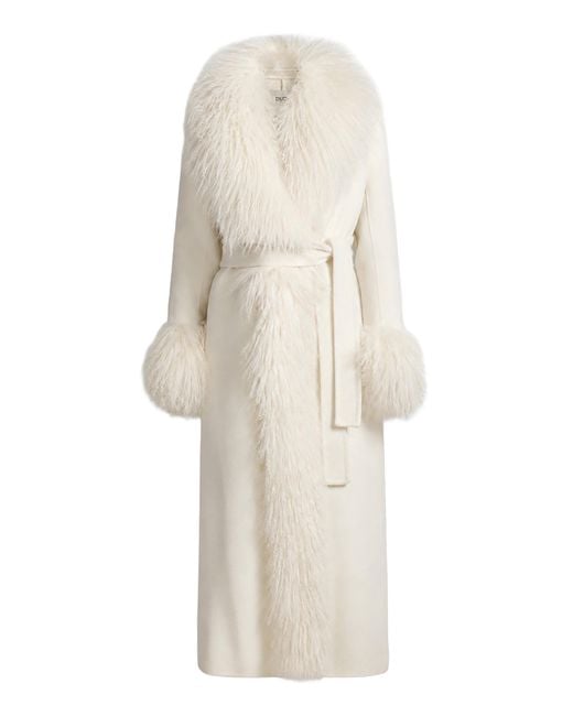 DUCIE White Lola Wool Coat