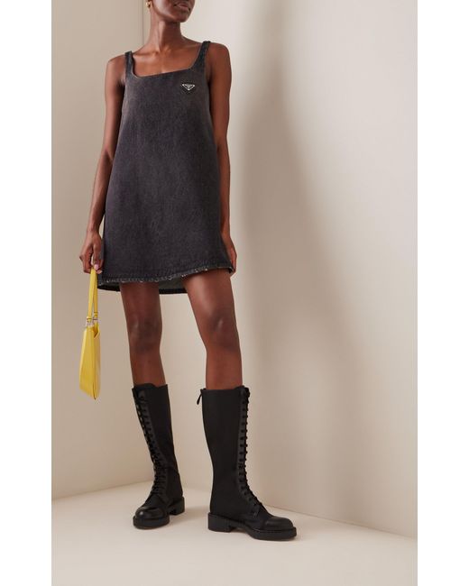 prada denim dress How to style Prada denim dresses