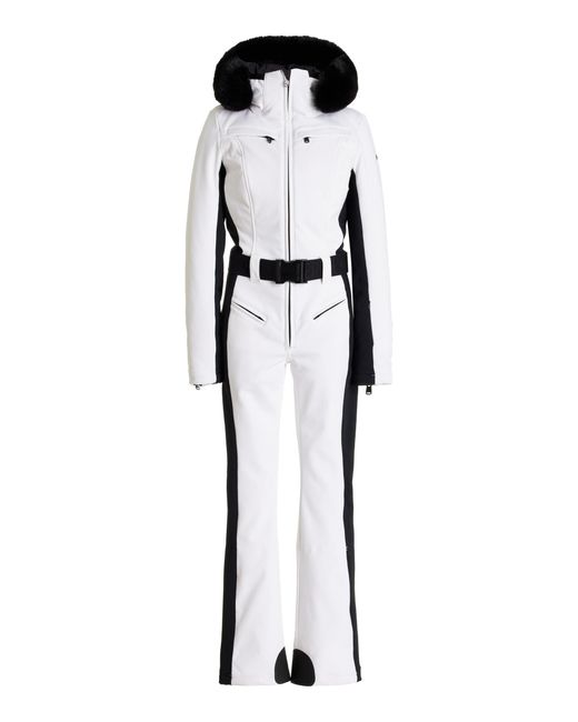 Goldbergh Parry Faux Fur-trimmed Down Shell Ski Suit in Black | Lyst