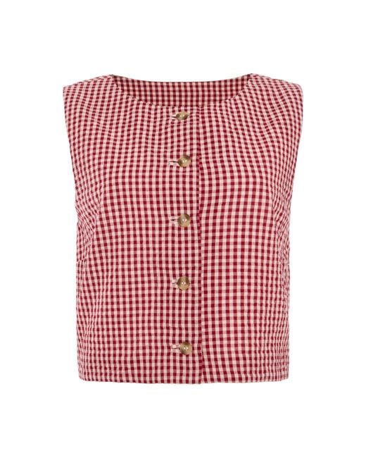 Posse Red Rio Cropped Cotton Vest