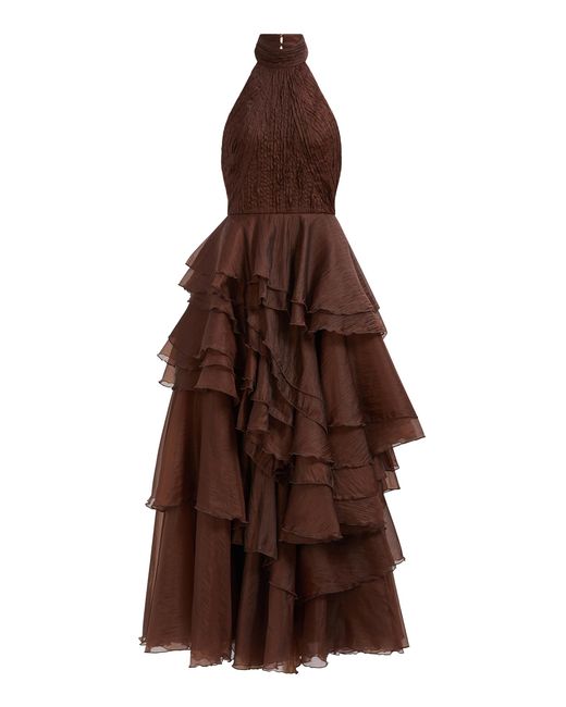 Aje. Brown Fayette Gown