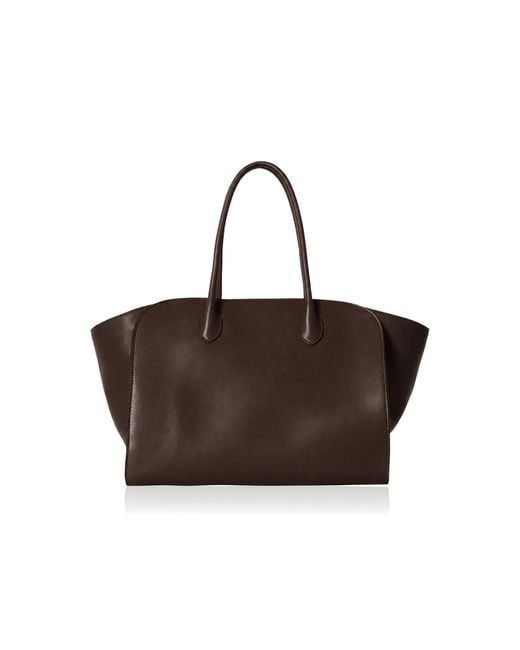 The Row Brown Marlo 12 Leather Tote Bag