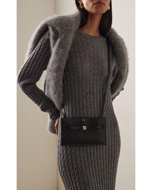 Totême  Black Belted Leather Crossbody Bag