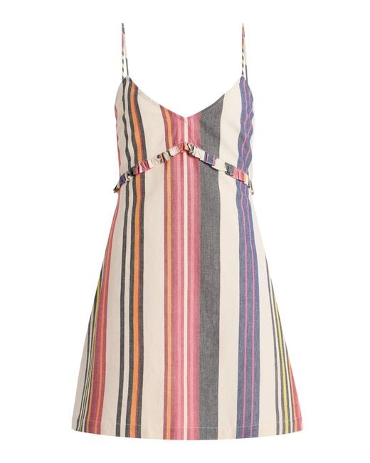 ILIO NEMA Multicolor Ina Striped Cotton Mini Dress
