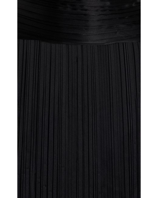 Adam Lippes Black Delphos Asymmetric Charmeuse Maxi Dress