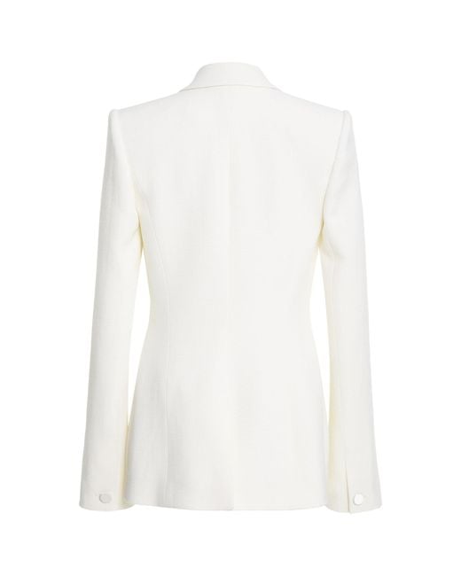 Chloé White Blazer In Lana Bianco