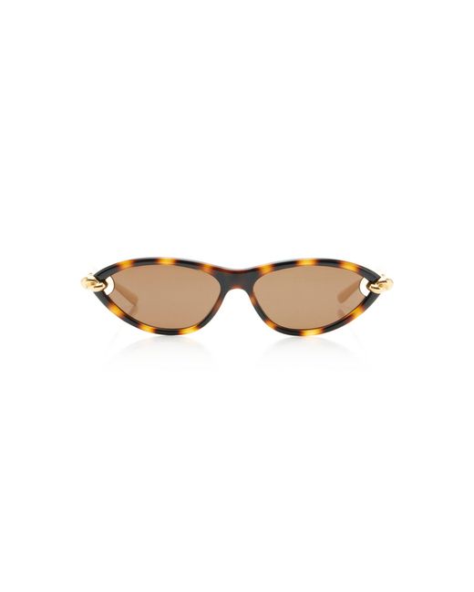 Bottega Veneta Brown Cat-Eye Acetate Sunglasses