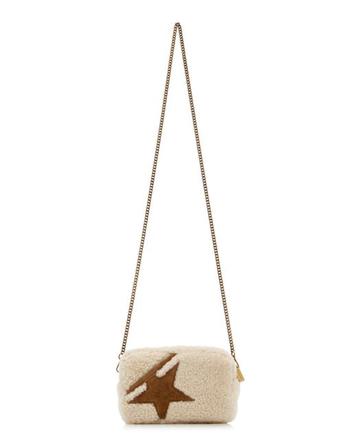 Golden Goose Deluxe Brand Natural Mini Star Shearling, Suede Crossbody Bag