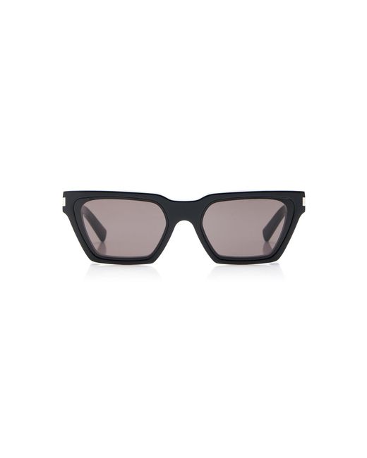 Saint Laurent Black Calista Cat-eye Acetate Sunglasses