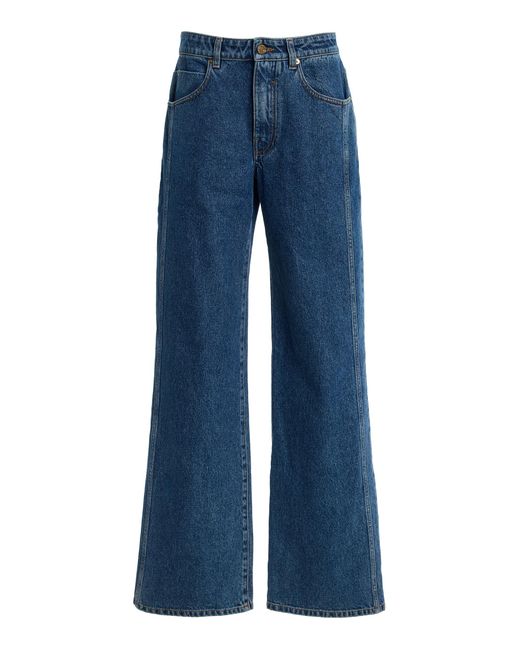 Balmain Blue Straight Denim Pants