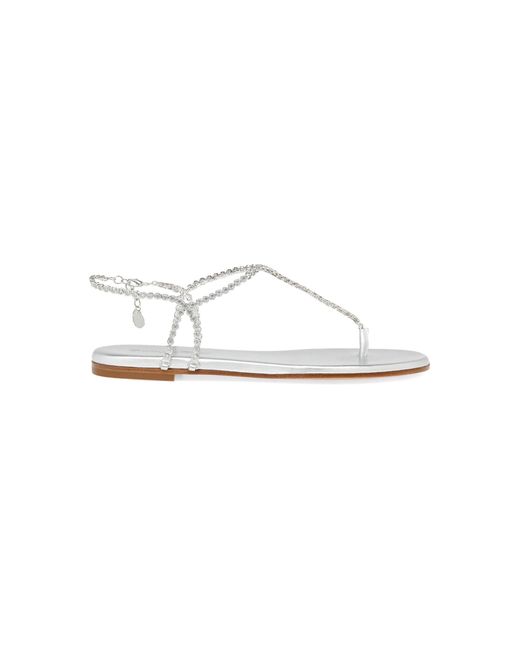 Gianvito Rossi White Eternity Leather Thong Sandals