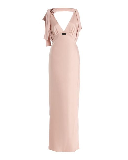 Miu Miu Satin Maxi Slip Dress in Pink | Lyst