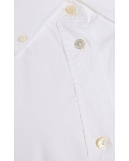 The Row White Victoria Cotton Poplin Long Shirt