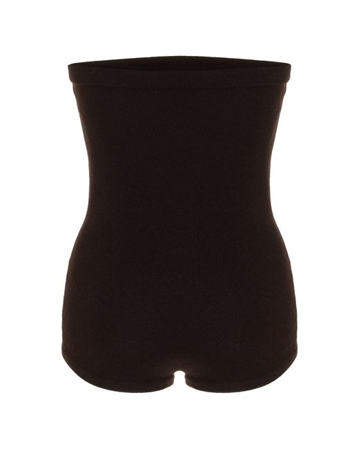 Michael Kors Brown Strapless Cashmere Bodysuit