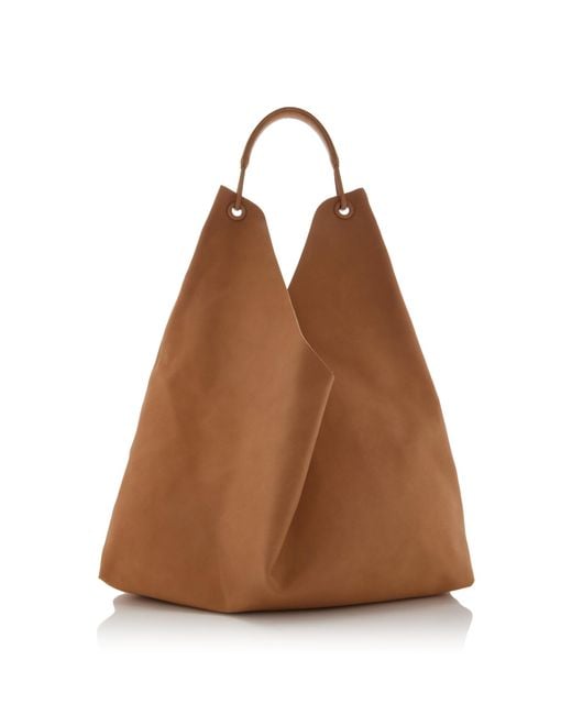 The Row Brown Bindle 3 Leather Hobo Bag