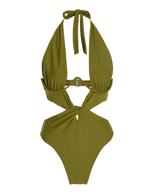 Andrea Iyamah Nayo Onepiece Swimsuit in Green Lyst