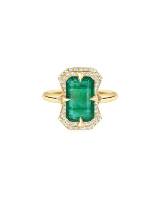 Yi Collection Blue 18K Diamond And Emerald Aurora Ring