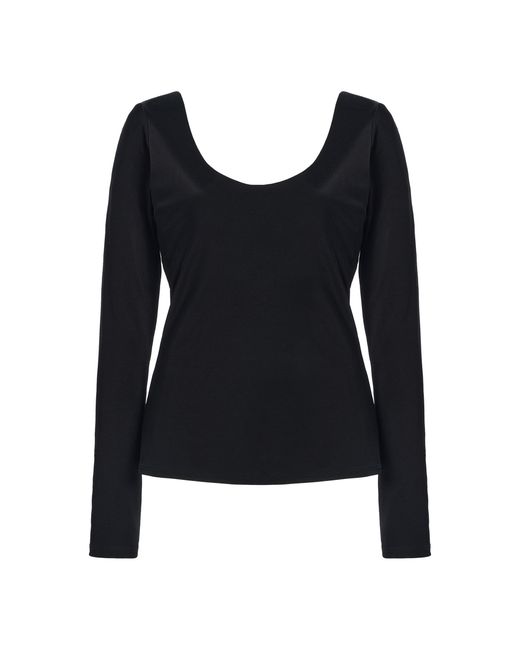 Kallmeyer Black Riva Liquid Jersey Long Sleeve Top