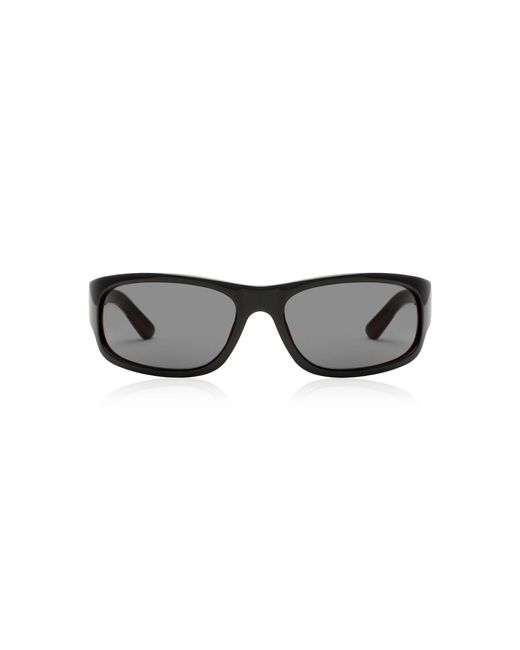 Magda Butrym Black And Burgundy Rectangular Sunglasses