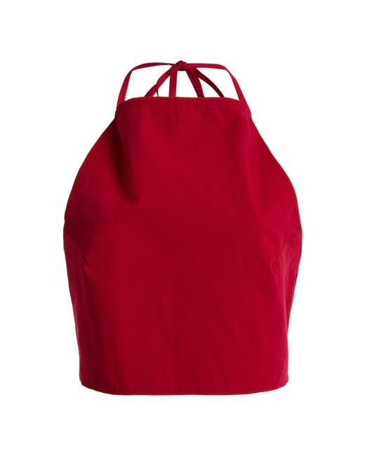 Marlies Grace Red Exclusive Lou Lou Cotton Top