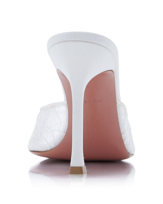 AMINA MUADDI White Alexa Lace Sandals
